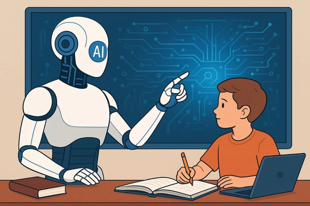 Illustration of artificial intelligence in education
