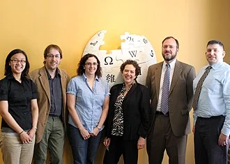 College educators gathered for a classroom discussion