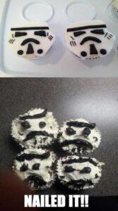 Poorly made stormtrooper cupcakes