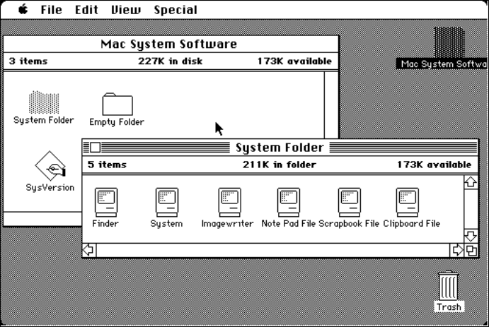 old skool mac user interface